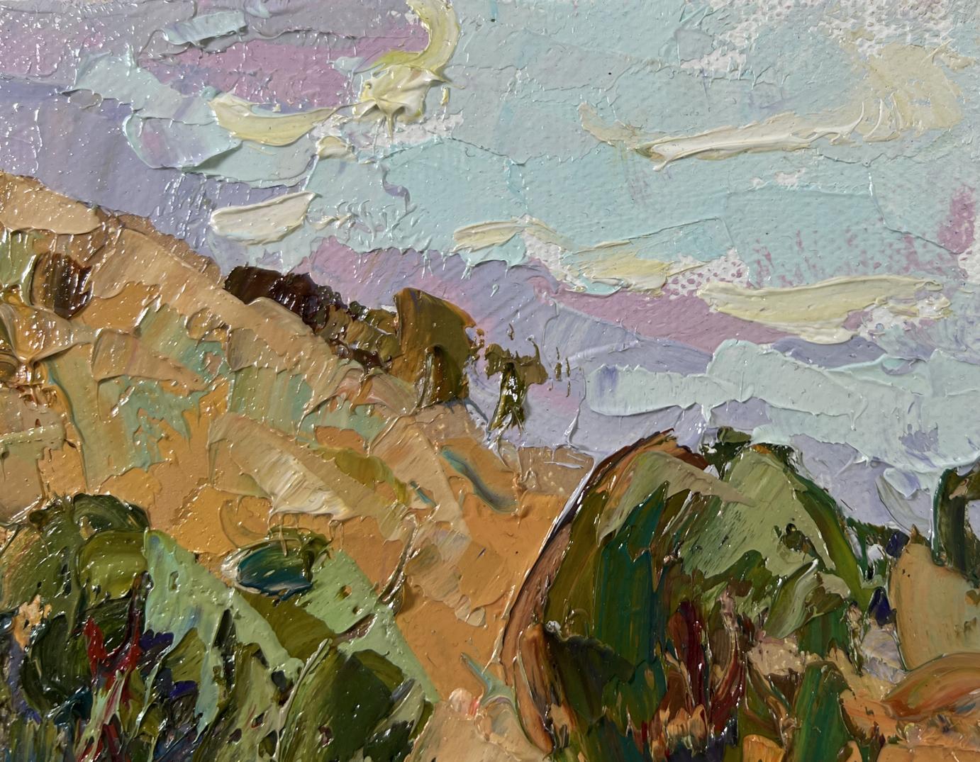 Oil painting High Noon Heat by Oksana Ivanyuk, textured landscape