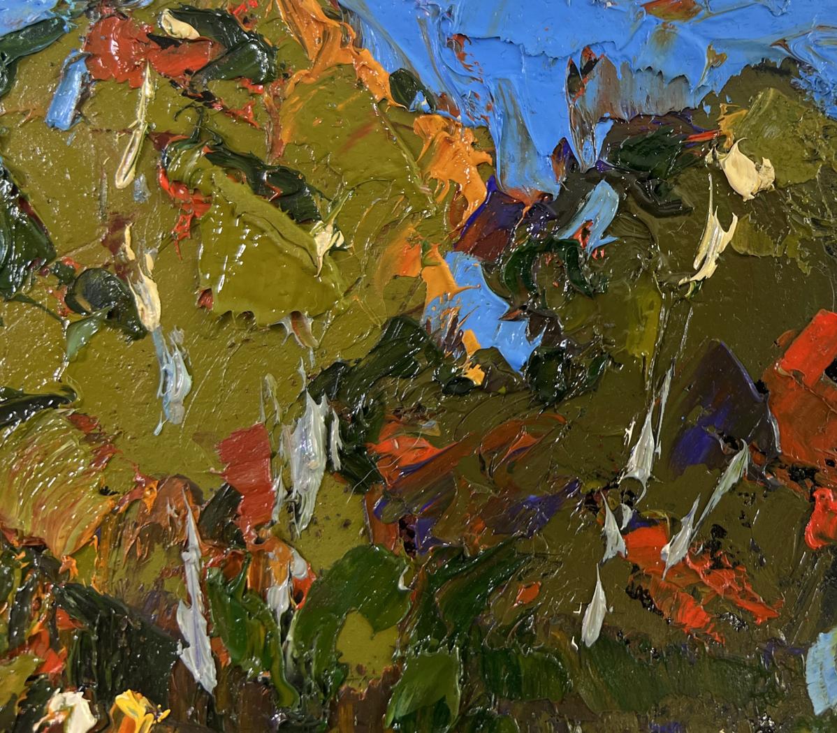 Vibrant impressionist oil painting The Path Through the Silence of the Forest by Oleksiy Ivanyuk