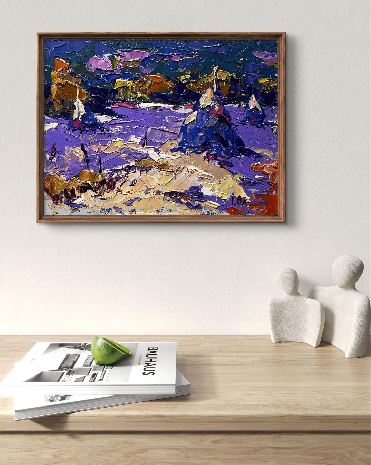 Oil painting Frosty Day by Oleksiy Ivanyuk in wooden frame