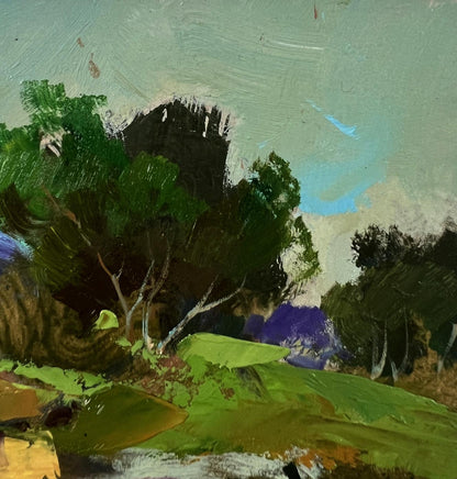 Textured impressionist oil painting The road to the village by Yuriy Suprunchuk