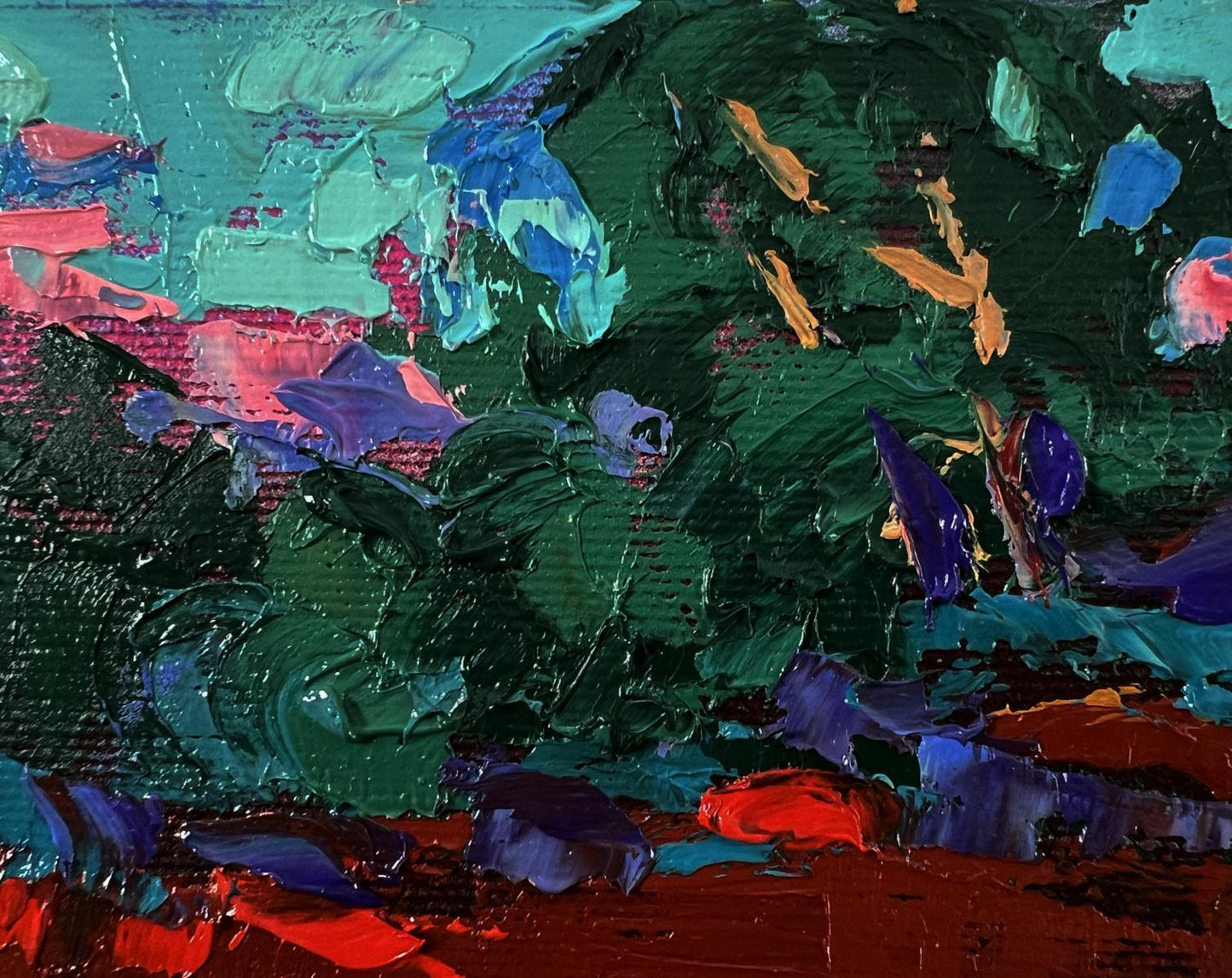 Vibrant oil painting In the evening in the fields by Oleksiy Ivanyuk
