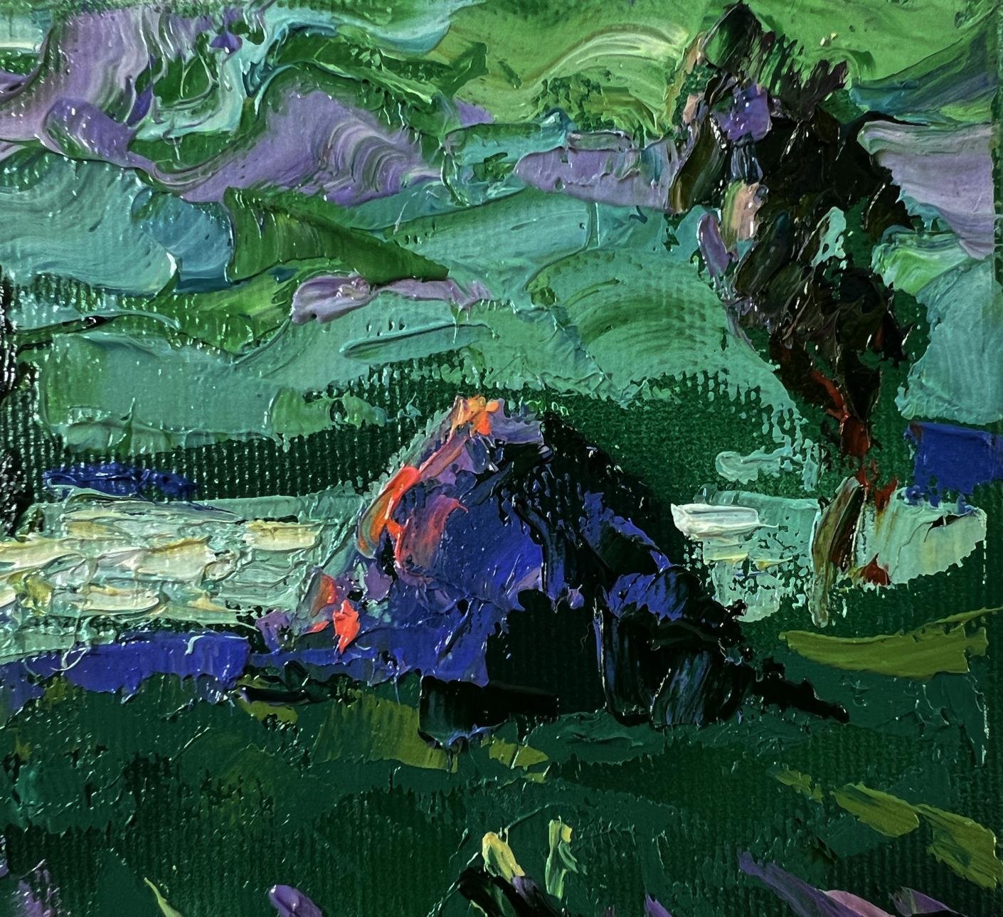 Vibrant impressionist oil painting There is a cold breeze in the field by Oleksiy Ivanyuk