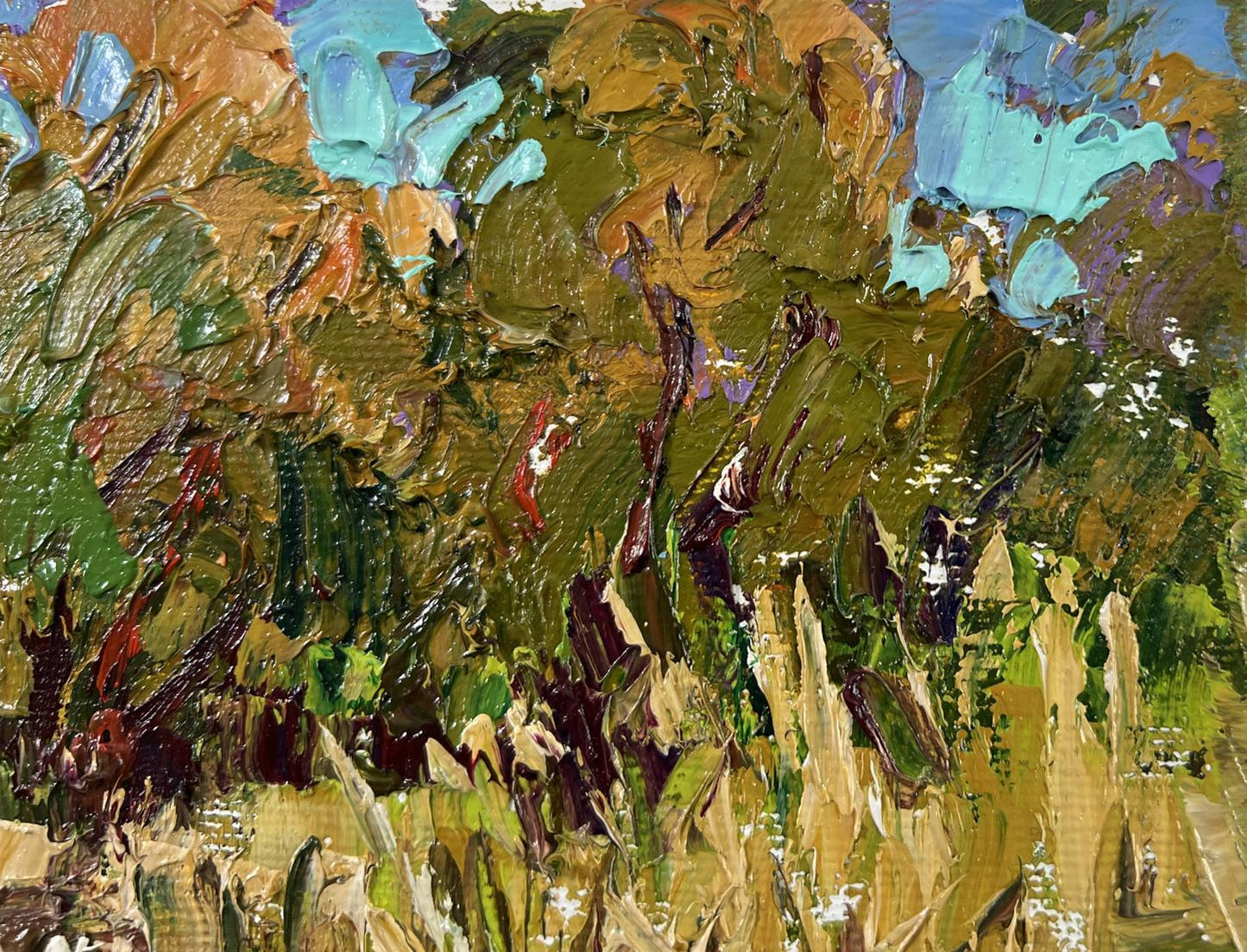 Vibrant impressionist oil painting Where the Reeds Whisper by Oleksiy Ivanyuk