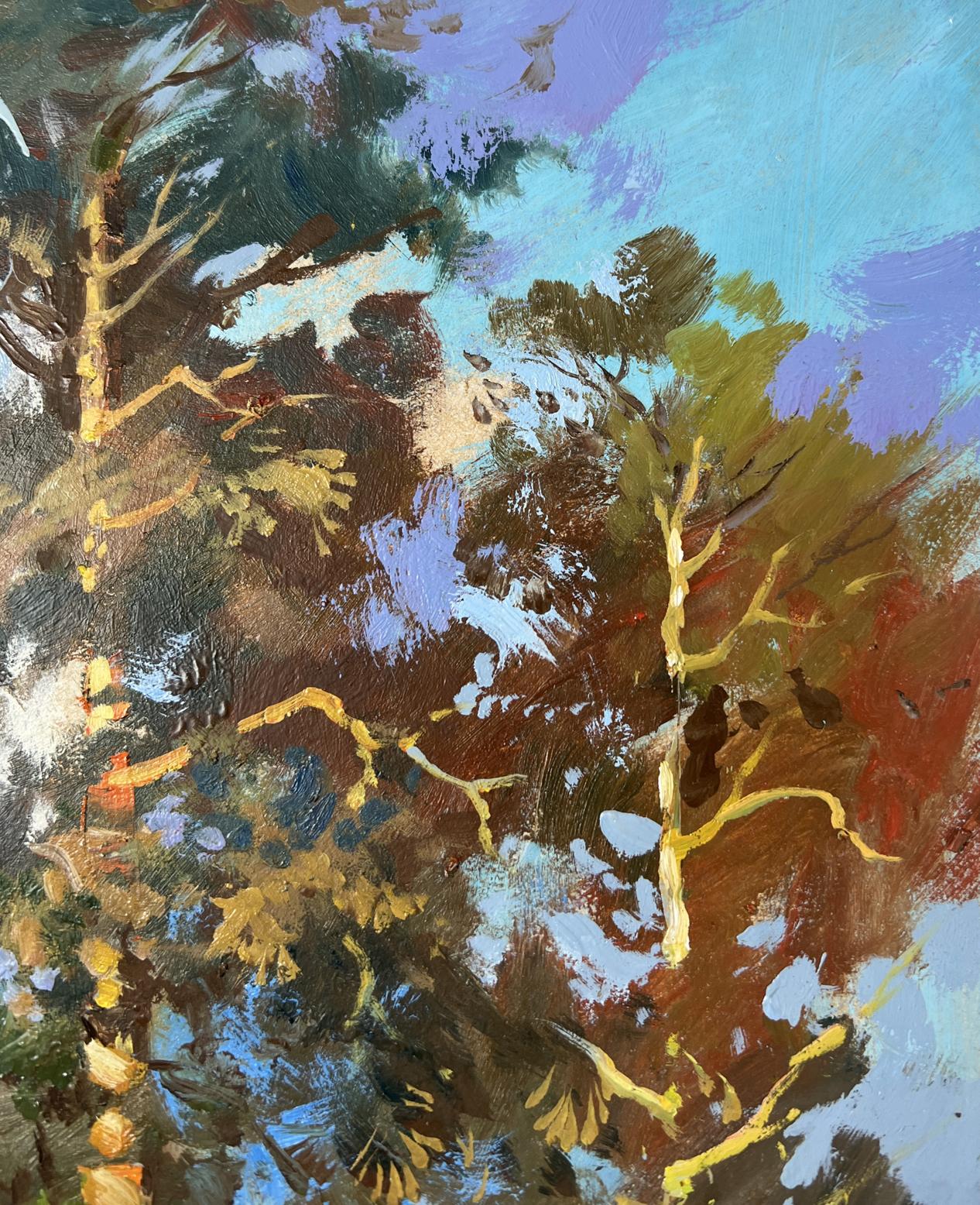 Oil painting Where the Fairy Tale Lives by Yuriy Suprunchuk, stylized trees