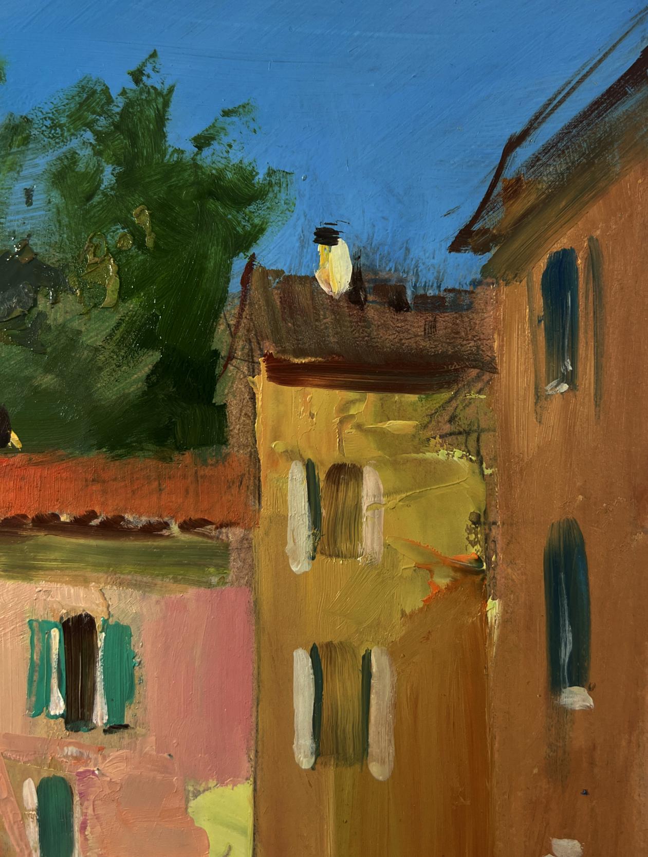 Vibrant impressionist oil painting of old Venice street by Yuriy Suprunchuk