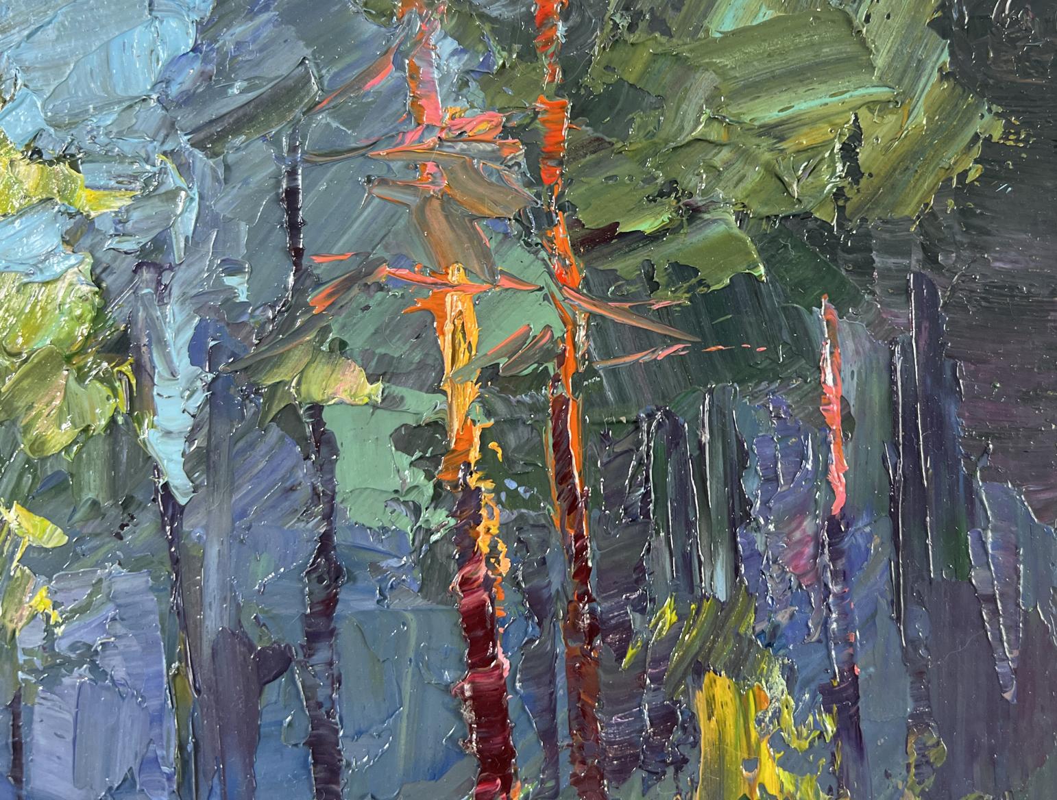 Vibrant impressionist oil painting The Silence of the Summer Forest by Boris Serdyuk