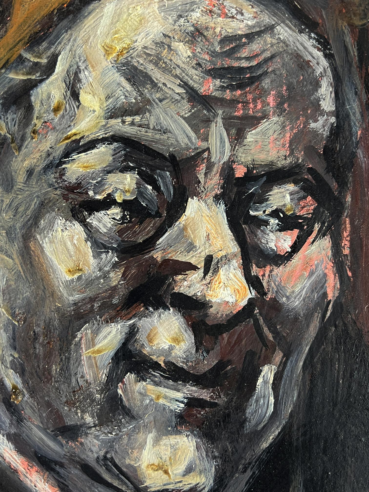 Oil painting portrait of elderly man by Alexander Litvinov