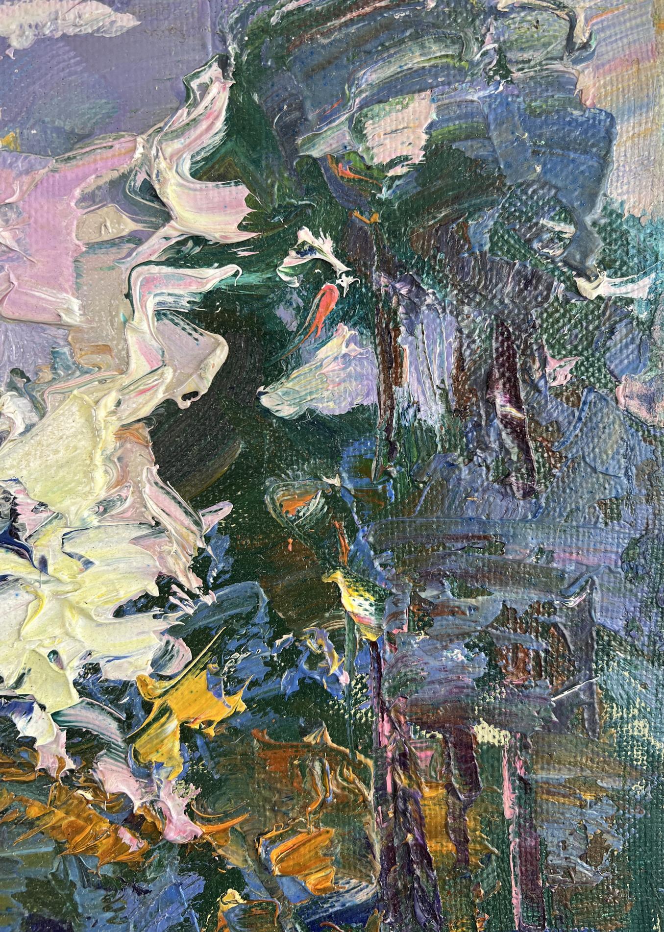 Oleksiy Ivanyuk Silver of morning dew abstract oil painting