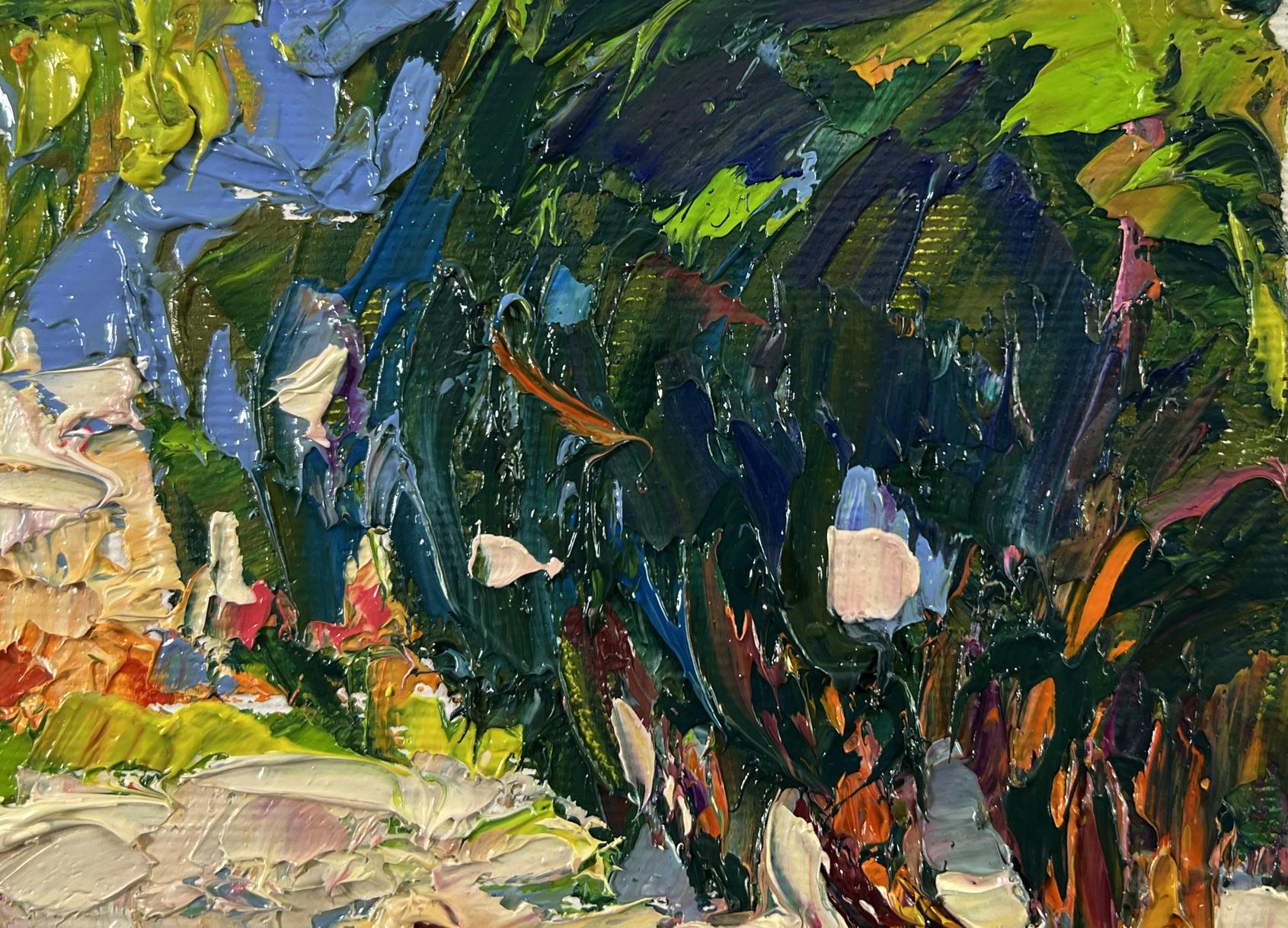 Vibrant impressionist oil painting In the summer park by Oleksiy Ivanyuk