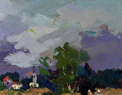 Quiet Village in Endless Expanses oil painting by Yuriy Suprunchuk
