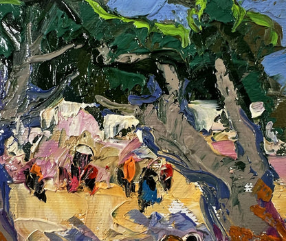 Vibrant impressionist oil painting Walk in the park by Oleksiy Ivanyuk