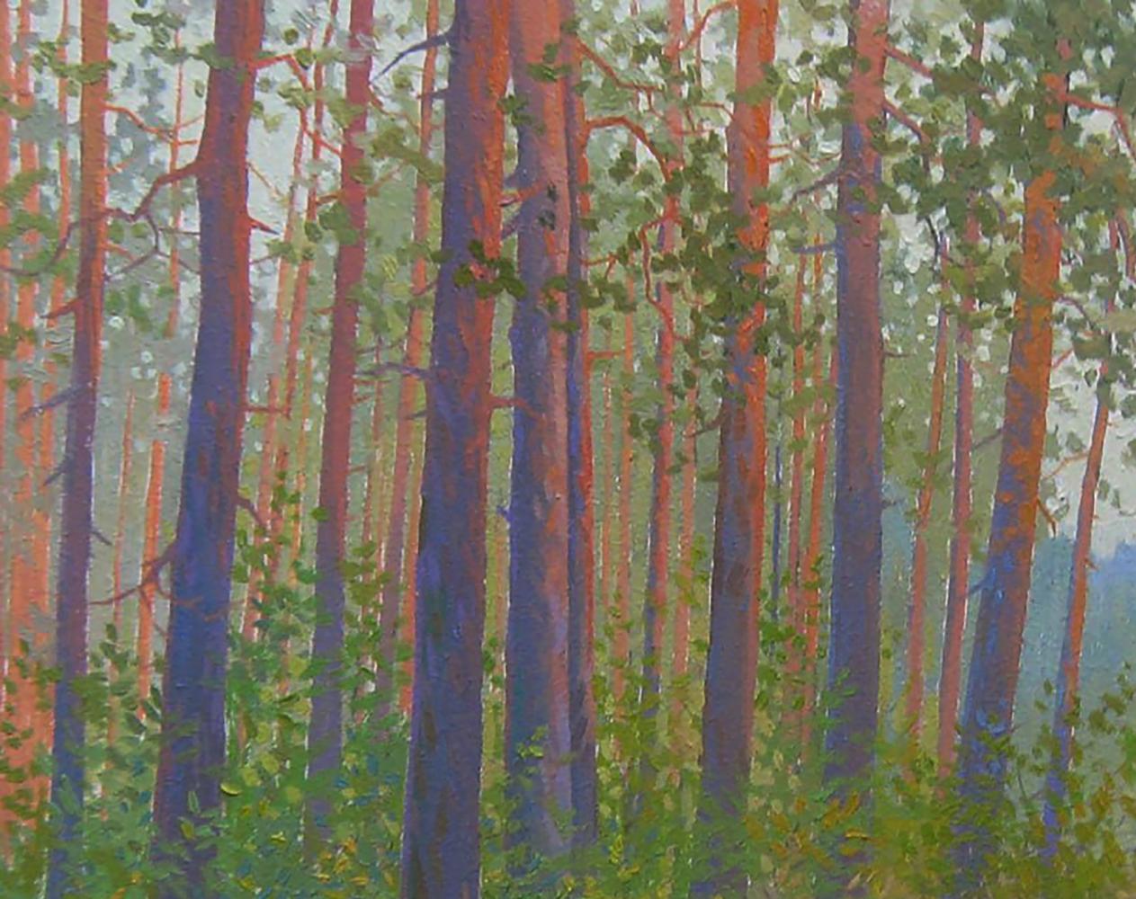 Oil painting Autumn morning in the forest by Valery Savenets