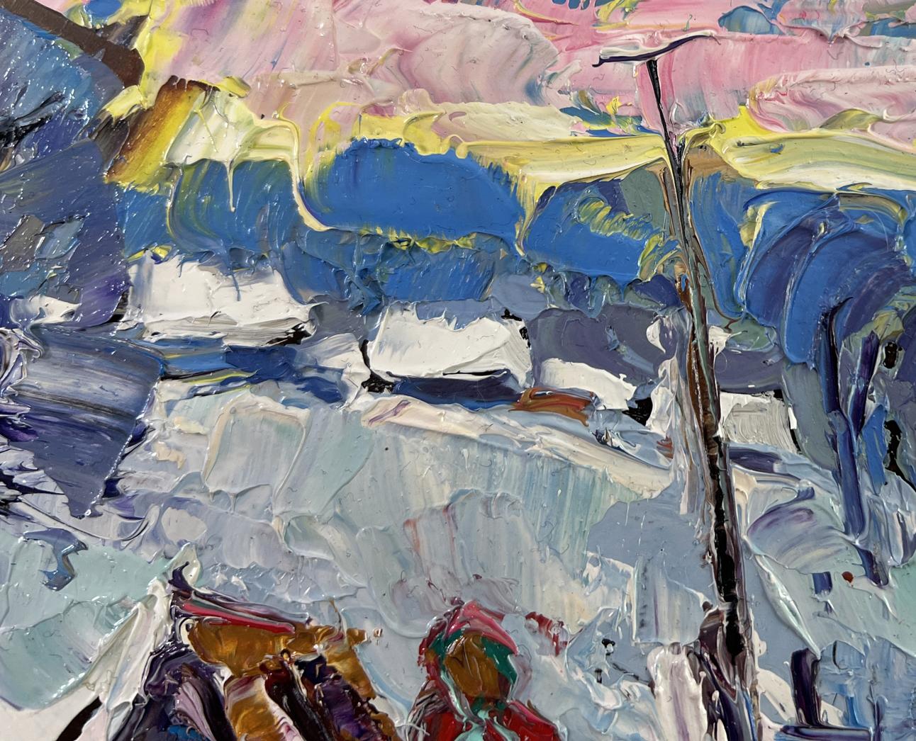 Vibrant oil painting The icy breath of the morning by Oksana Ivanyuk