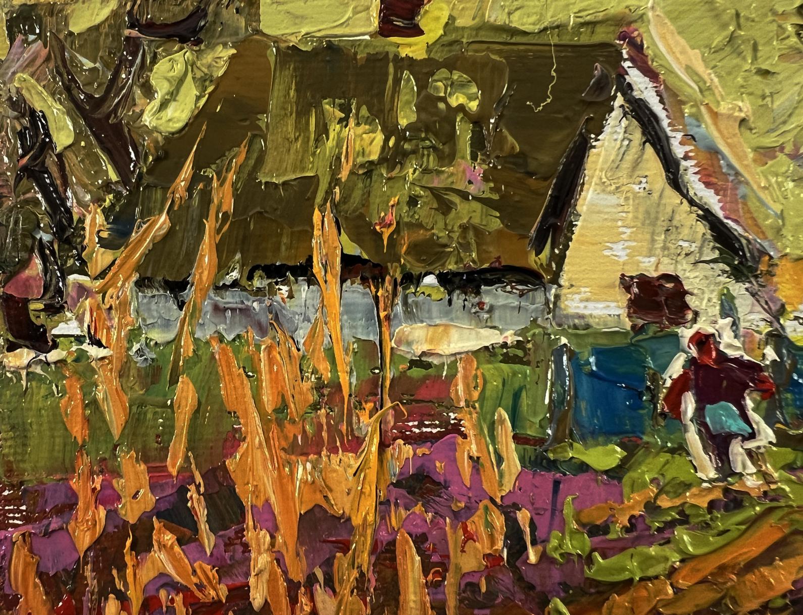 Oil painting Warm autumn in the village by Oleksiy Ivanyuk