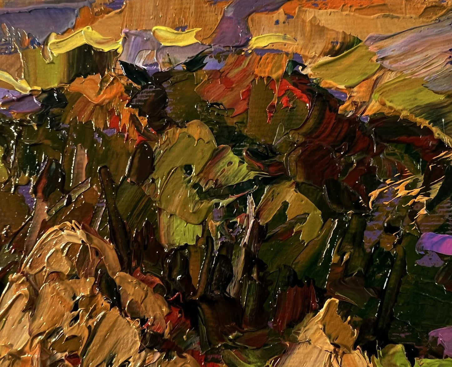 Oil painting Warm evening in the field by Oksana Ivanyuk