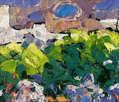 Vibrant impressionist oil painting The city that never sleeps by Oleksiy Ivanyuk