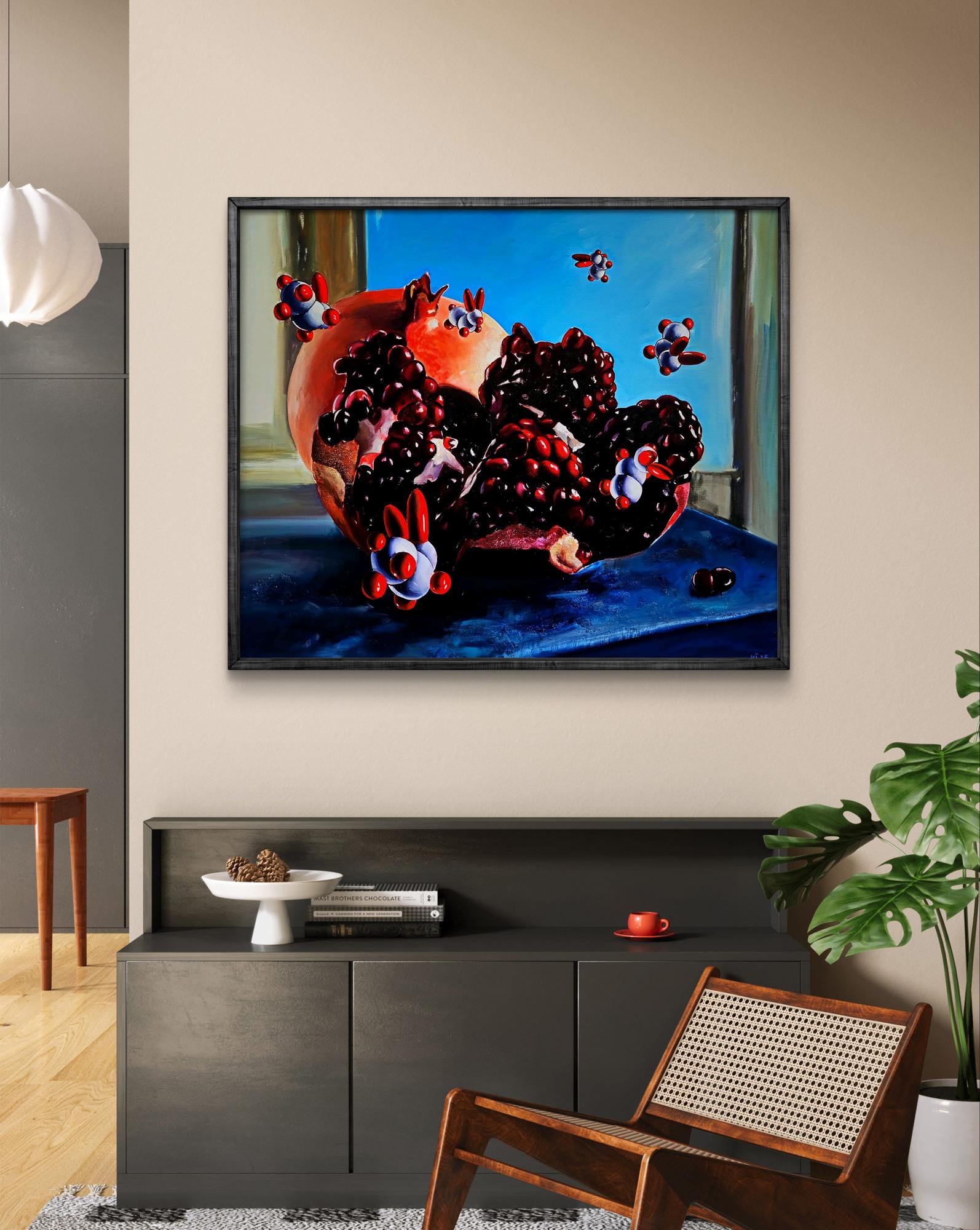 Oil painting Enjoying the Pomegranate Fruit by Igor Konovalov
