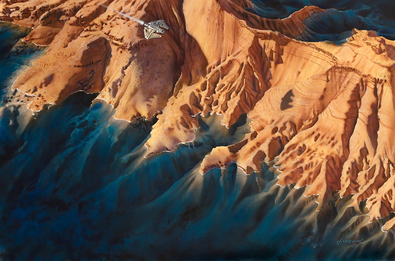 Acrylic painting Coast Guard in the Mountains Johannes Wessmark