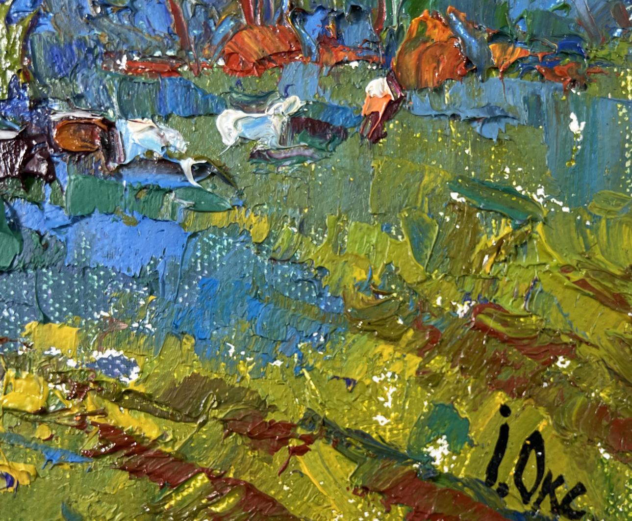 Quiet morning oil painting by Oksana Ivanyuk with vibrant impressionist brushstrokes