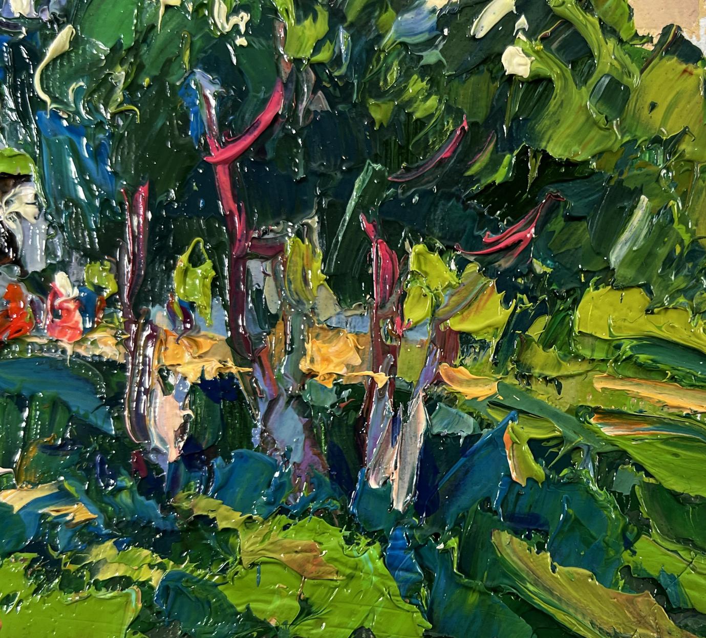 Vibrant impressionist oil painting Morning Church by Oksana Ivanyuk