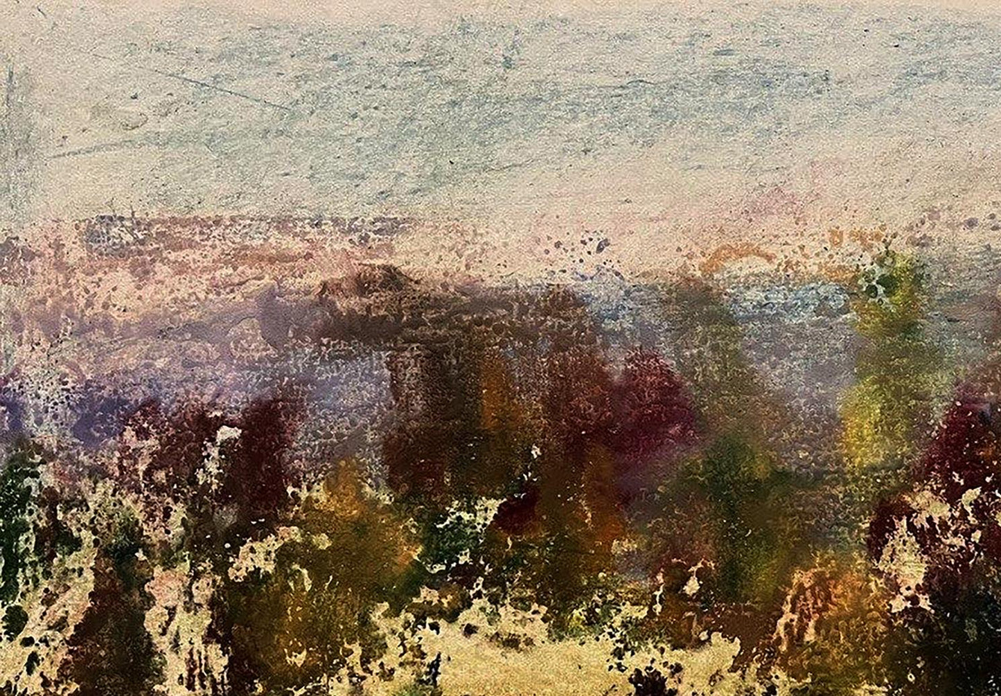 Oil painting Thoughts about nature by Pavlo Miroshnychenko, abstract landscape
