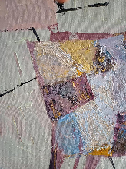 Oil painting Subtle connections by Tatyana Shulyak in muted tones
