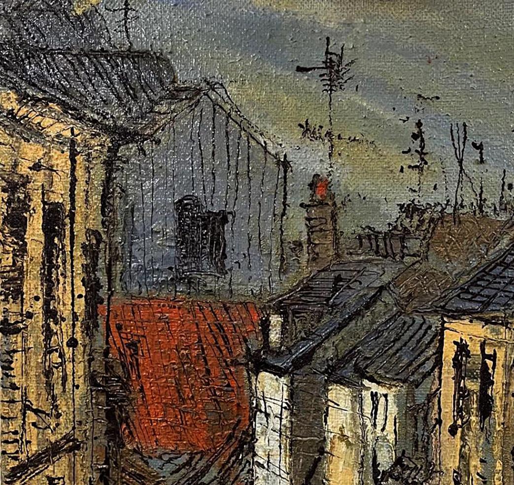 Oil painting City descent by Serhiy Kovalev: rustic village scene