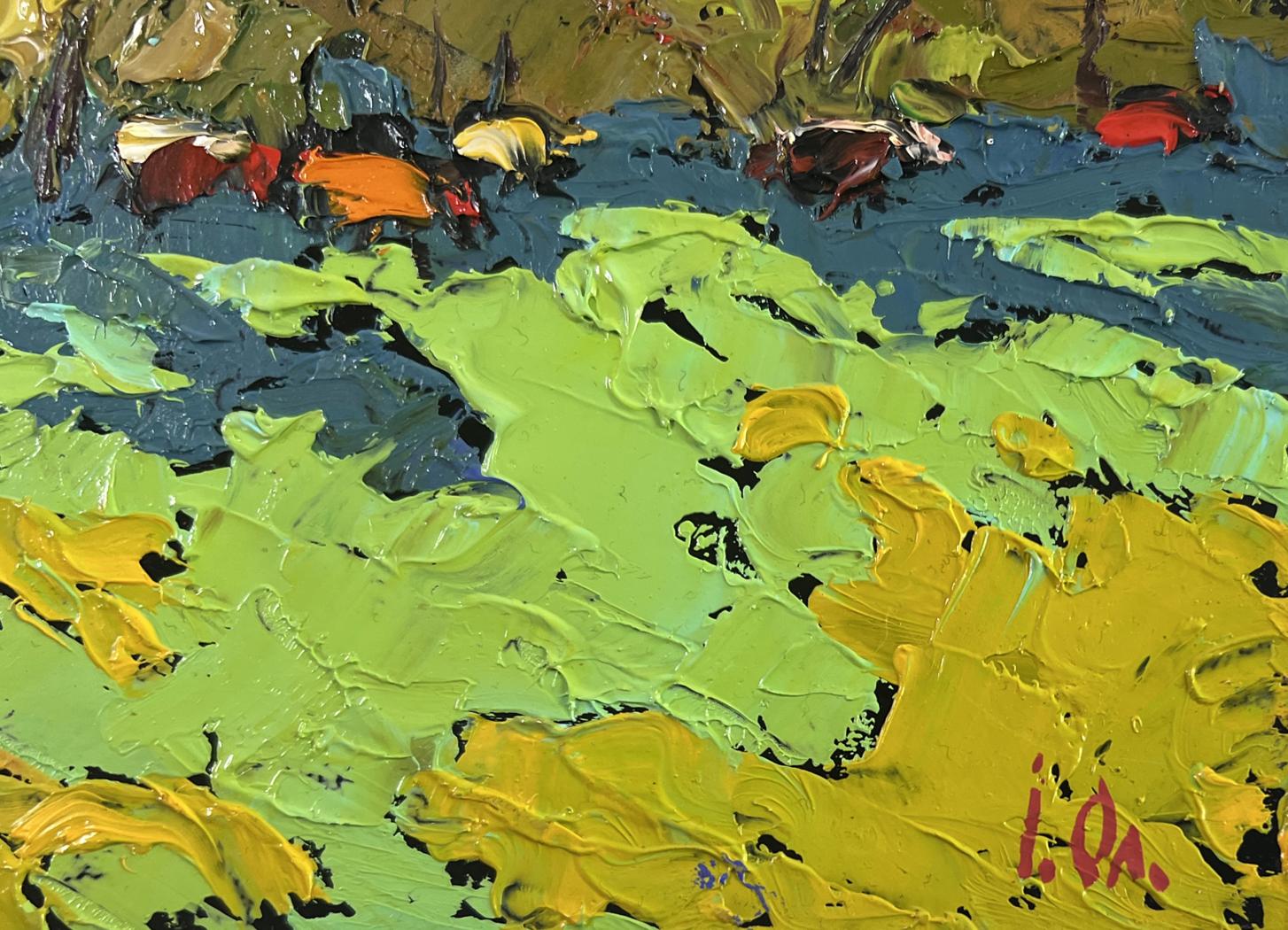Vibrant impressionist oil painting Where the field meets the forest by Oleksiy Ivanyuk