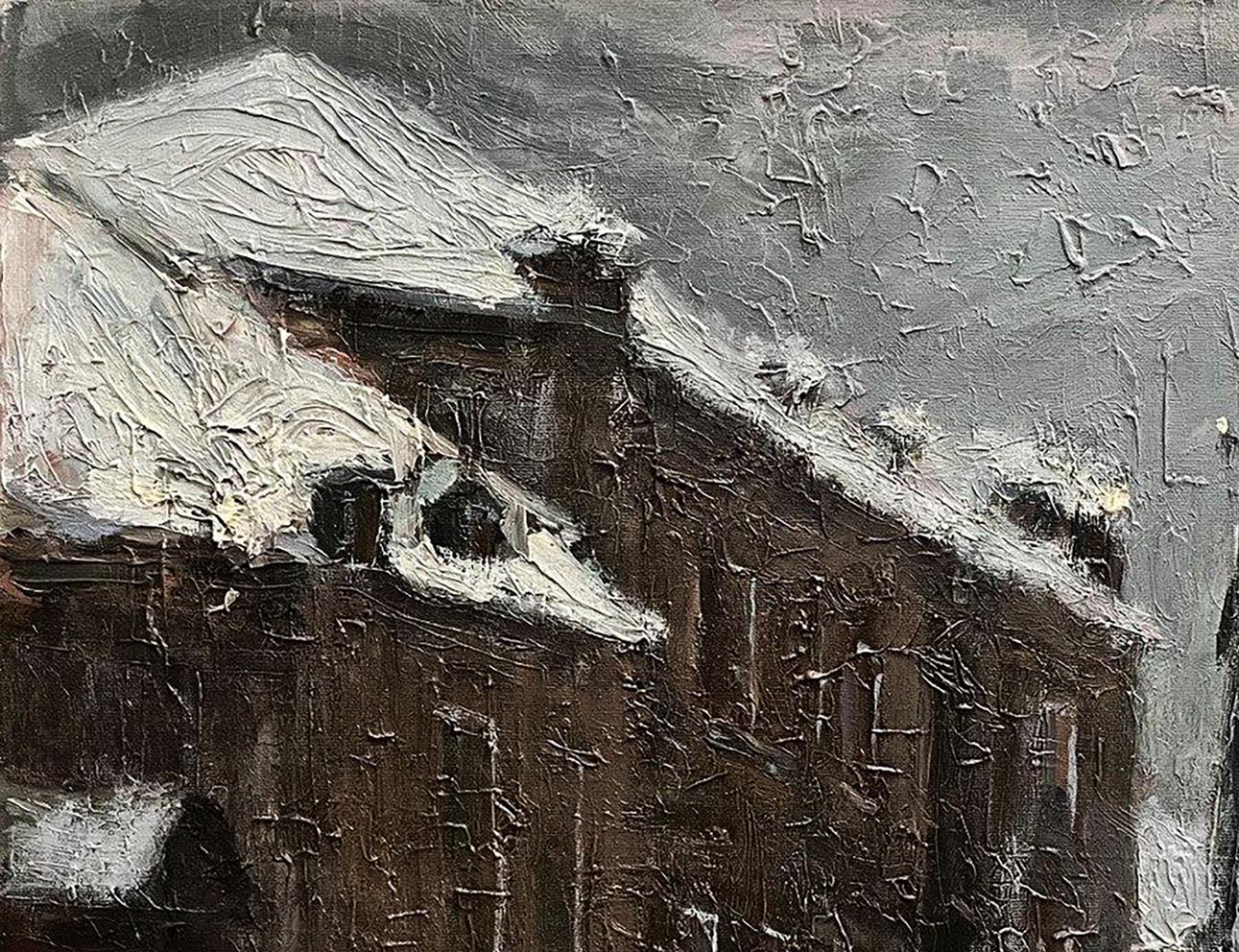 Textured impasto oil painting of Resurrection Ascension by Volodymyr Pashchenko