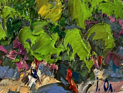 Vibrant impressionist oil painting of city rhythm by Oleksiy Ivanyuk