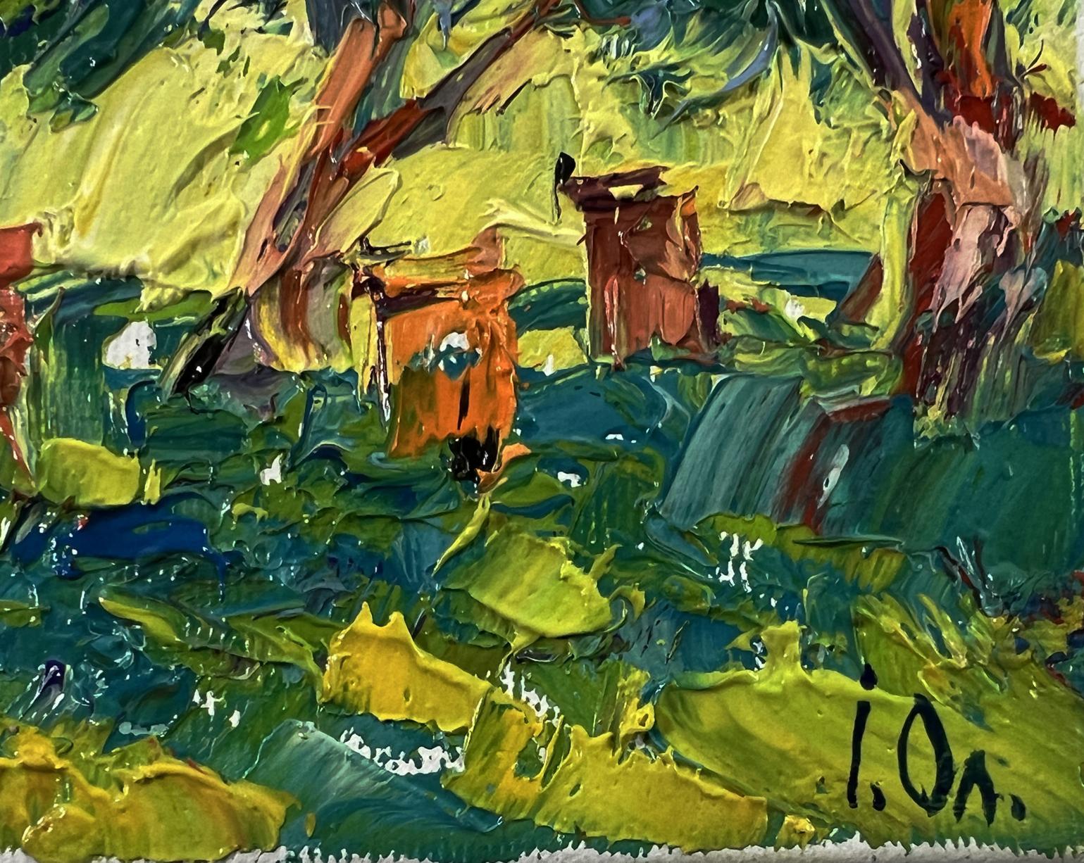 Vibrant impressionist oil painting In the shade of the trees by Oleksiy Ivanyuk