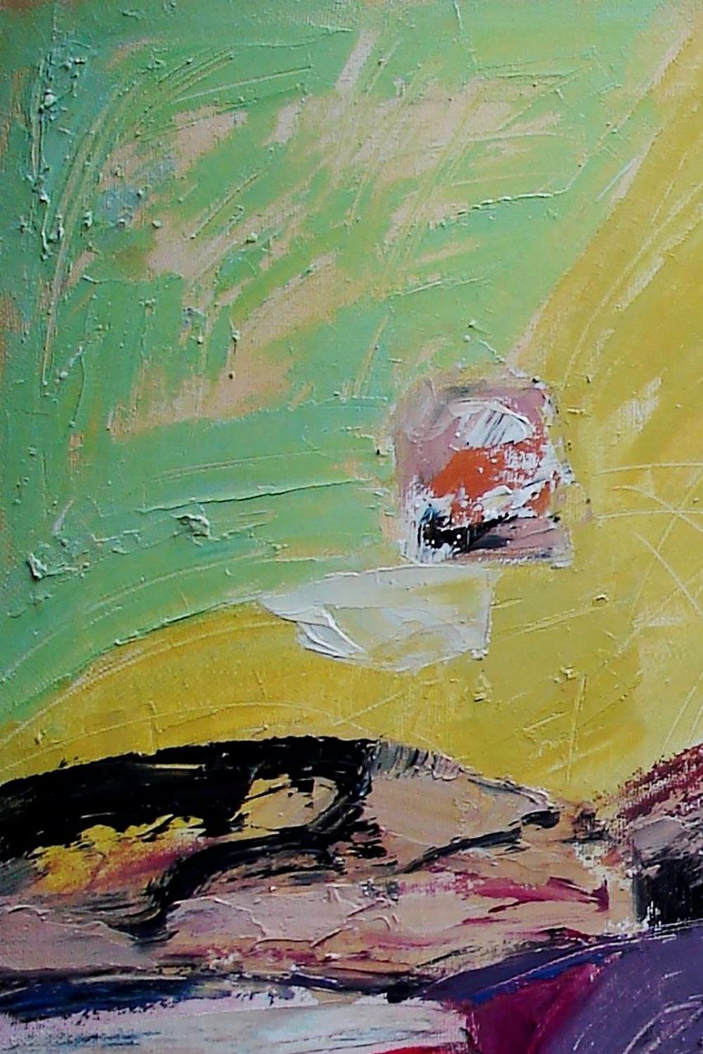 Abstract impasto oil painting Taste of Caramel by Tatyana Shulyak