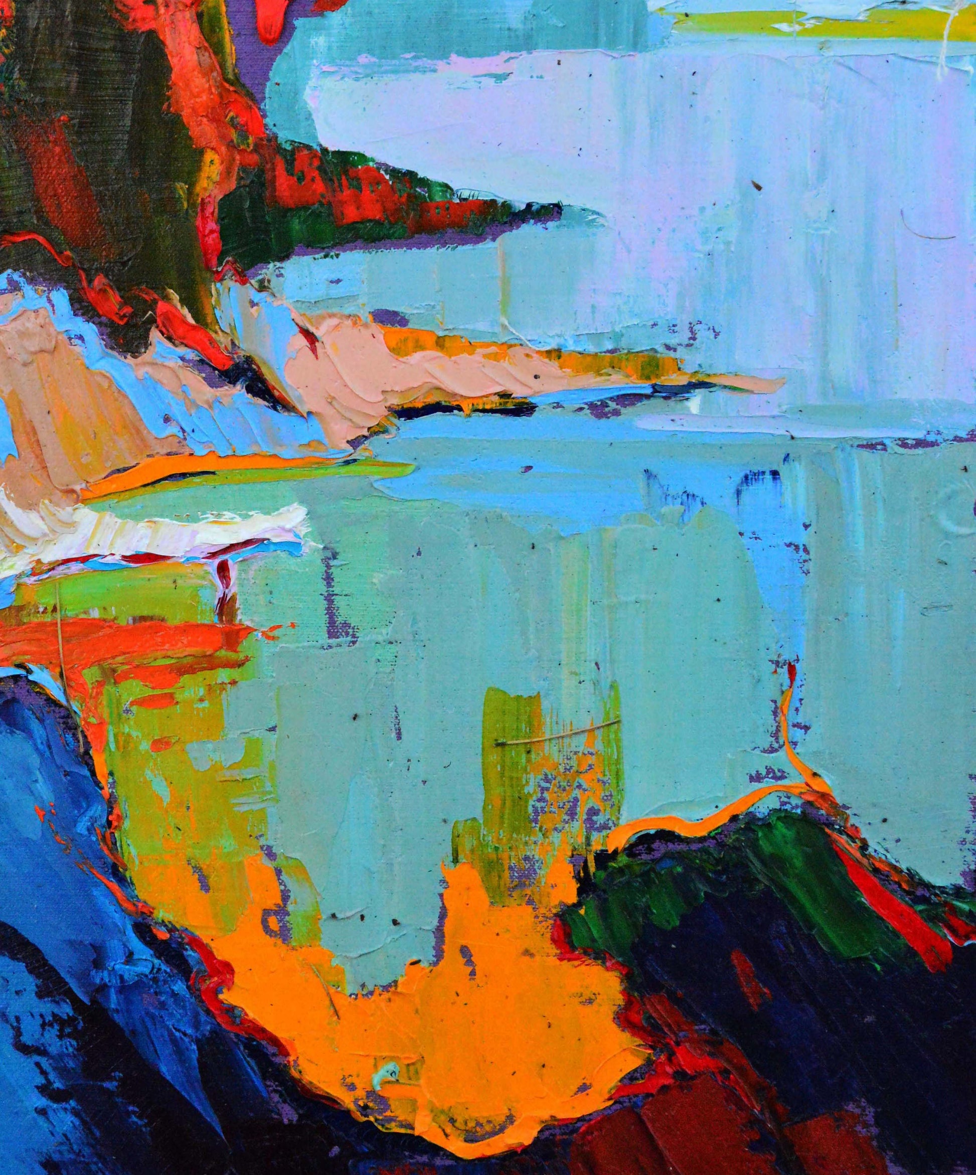 Vibrant Evening Seashore oil painting by Natalia Korf-Ivaniuk