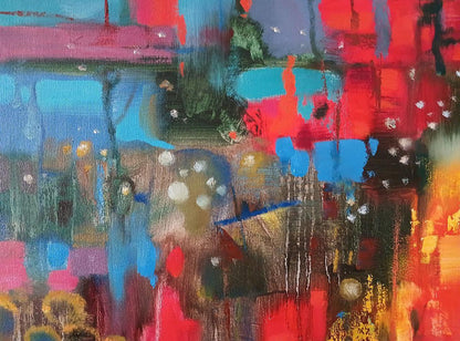 Vibrant abstract oil painting Cantata by Anatoly Tarabanov with bold strokes