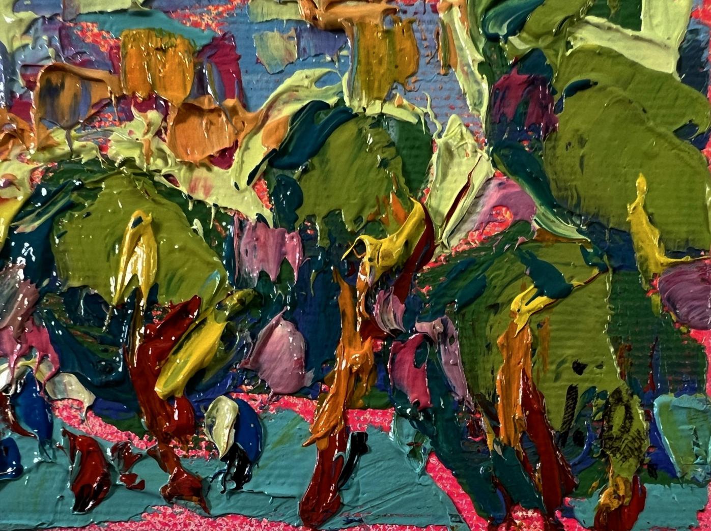 Vibrant abstract oil painting Dynamics of the Solar City by Oleksiy Ivanyuk