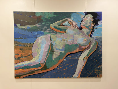 Acrylic painting figure Woman portrait Serhiy Kovalev