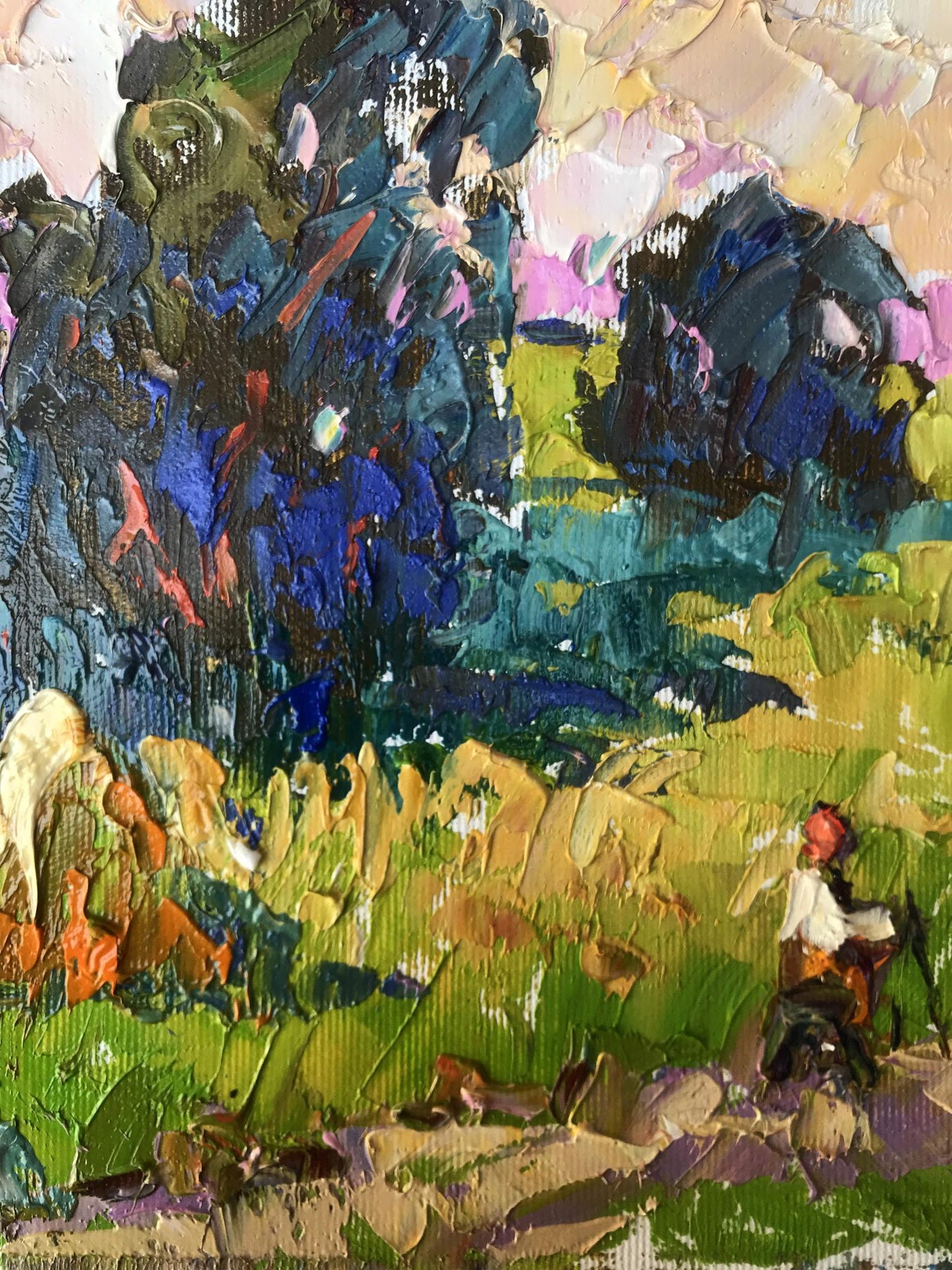 Oil Painting Summer Nature Landscape 