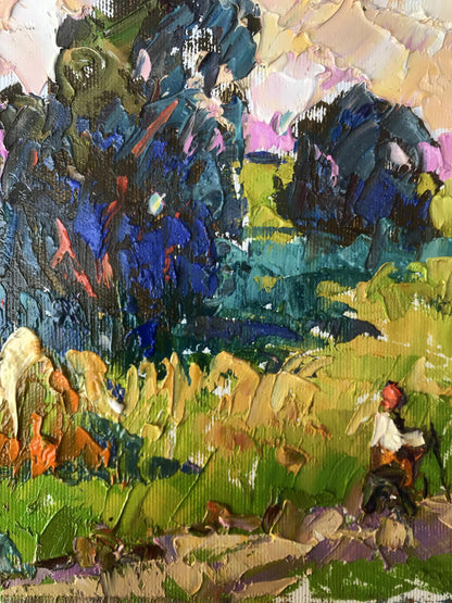 Oil Painting Summer Nature Landscape 