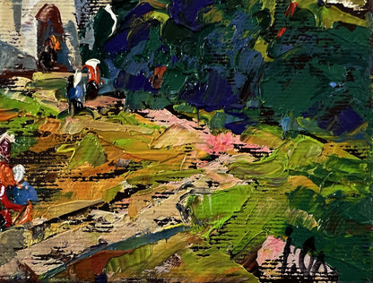Vibrant impressionist Morning Church oil painting by Oleksiy Ivanyuk