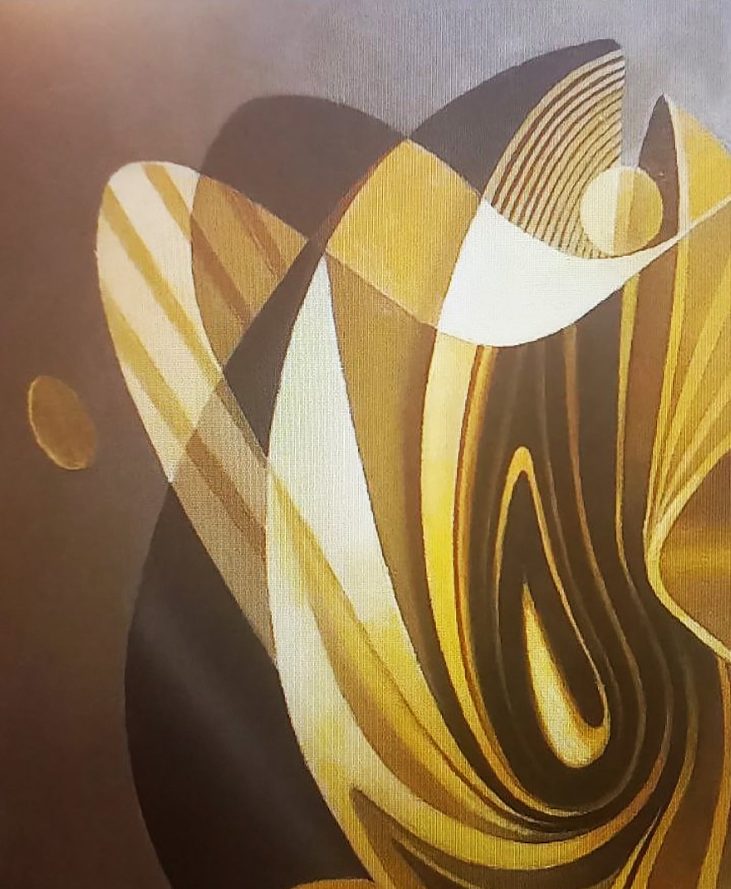 Oil painting Plastic overflows by Alexander Strashevich, abstract gold flows