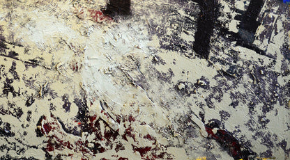 Oil painting Silver Forest by Natalia Korf-Ivaniuk, abstract textured canvas