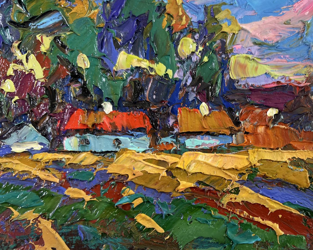 Vibrant impressionist oil painting When the day fades into evening by Oleksiy Ivanyuk