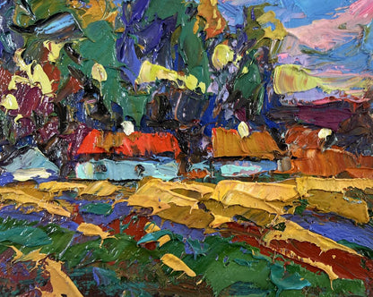 Vibrant impressionist oil painting When the day fades into evening by Oleksiy Ivanyuk