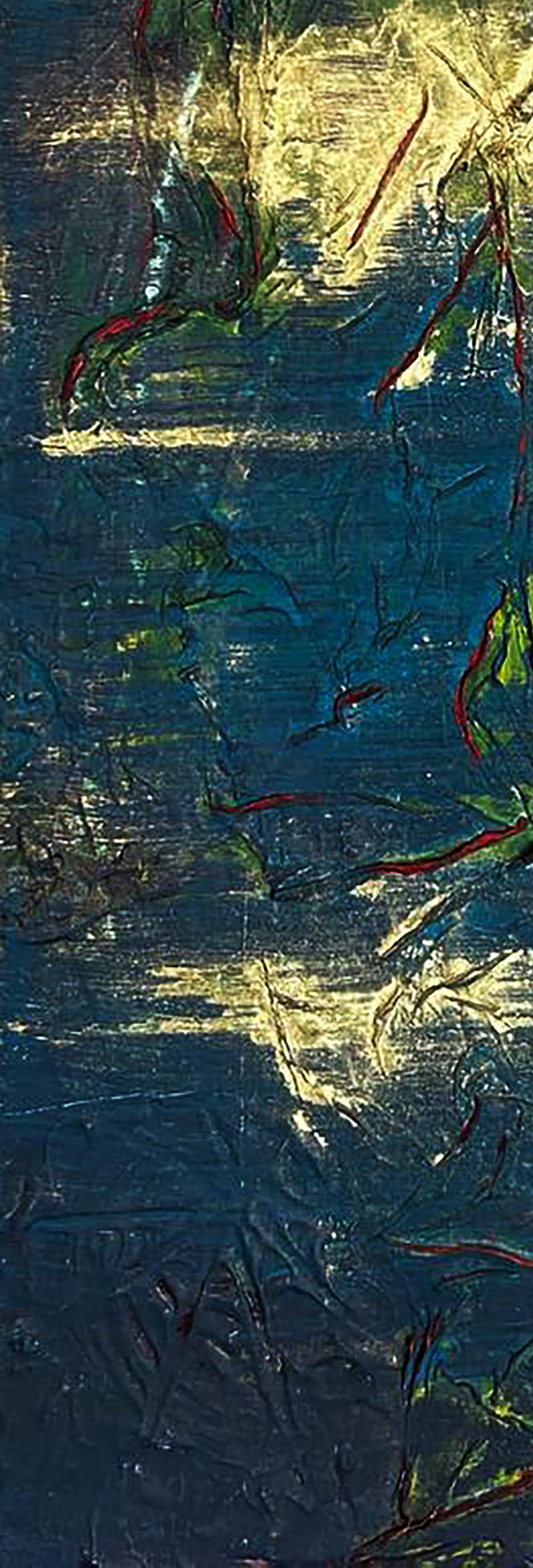 Abstract impasto acrylic painting Night adventure by Olga Melezhik