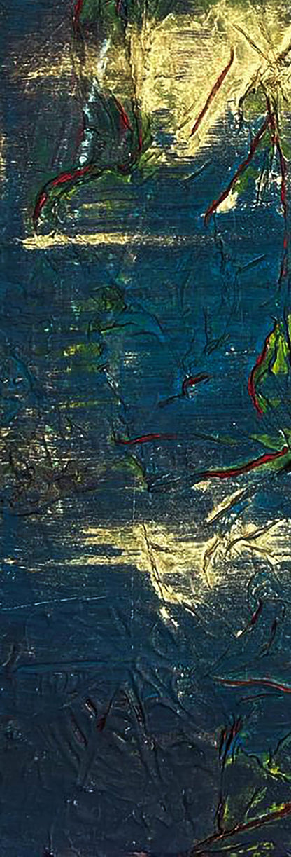 Abstract impasto acrylic painting Night adventure by Olga Melezhik