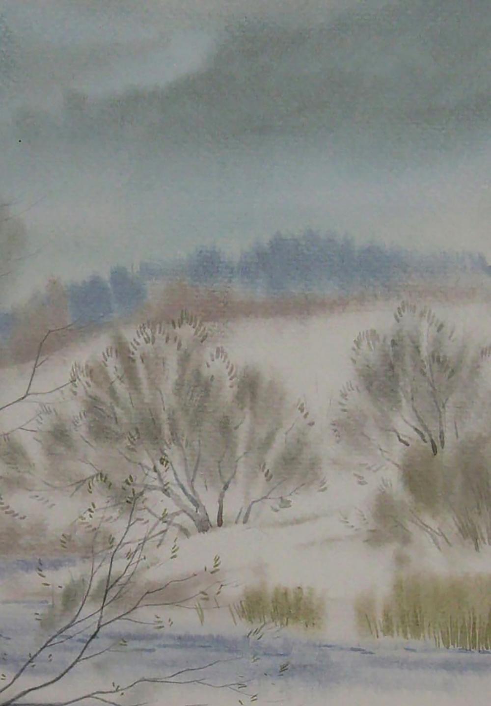 Watercolor painting The end of the winter fairy tale by Valery Savenets