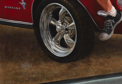 Oil painting American Boys On Cars Richard Fox