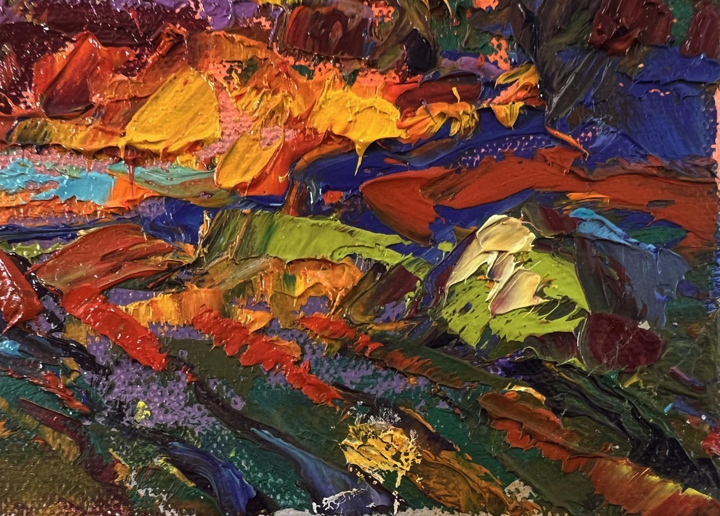 Vibrant Autumn Evening oil painting by Oleksiy Ivanyuk with textured strokes