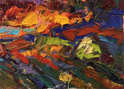 Vibrant Autumn Evening oil painting by Oleksiy Ivanyuk with textured strokes