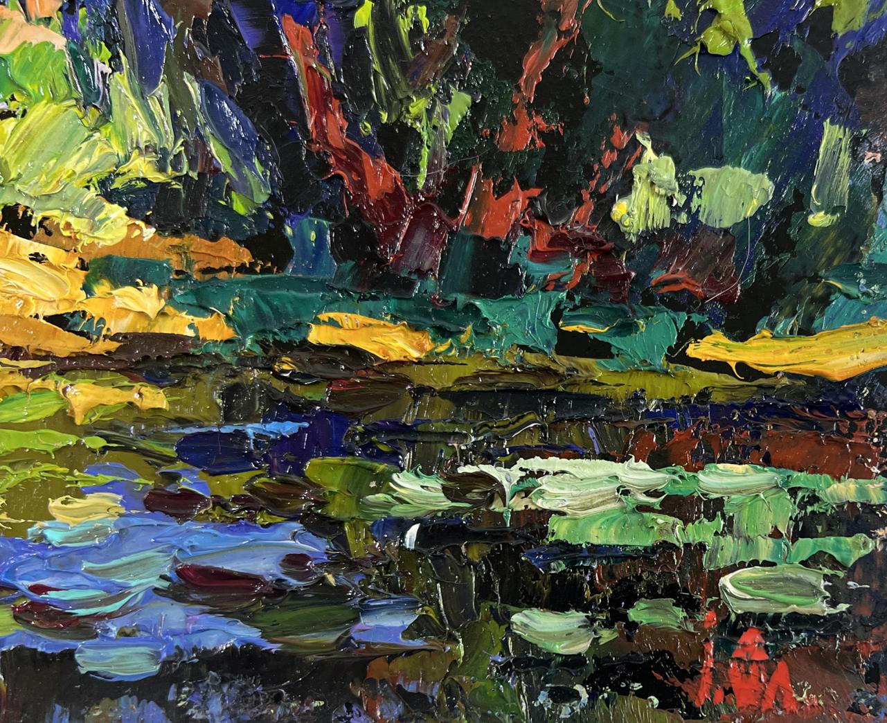 Vibrant impressionist oil painting Evening colors of the sky by Oleksiy Ivanyuk